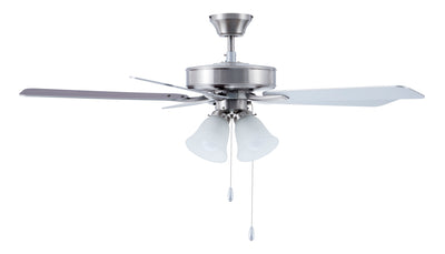 52 Inch Marisella AC Brushed Nickel Indoor Ceiling Fan 5-Blade 4 Lights Reversible