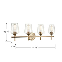31'' Ashford Modern Gold 4 Light Bath Vanity