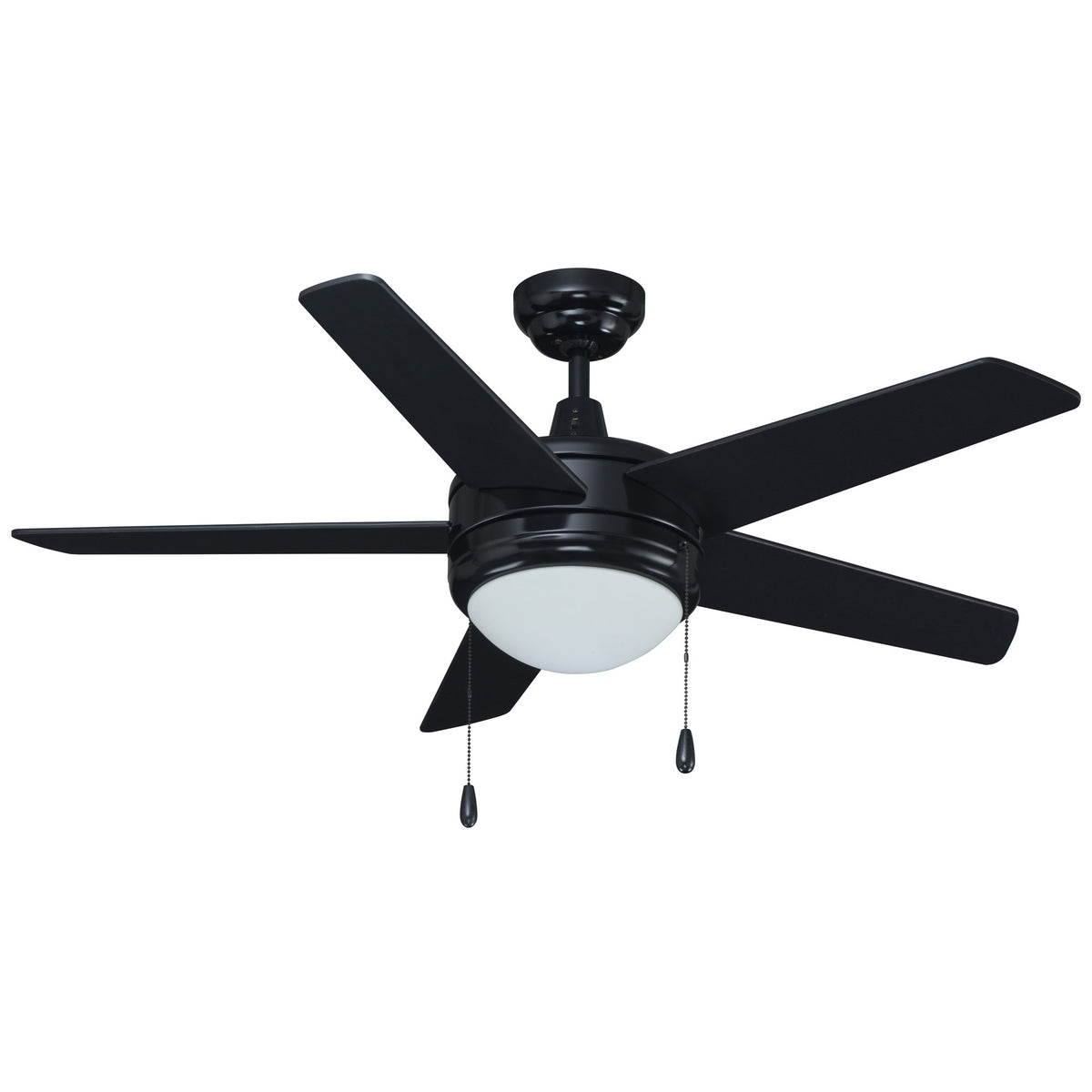 44 Inch Mirage II AC Black Indoor Ceiling Fan 5-Blade Reversible