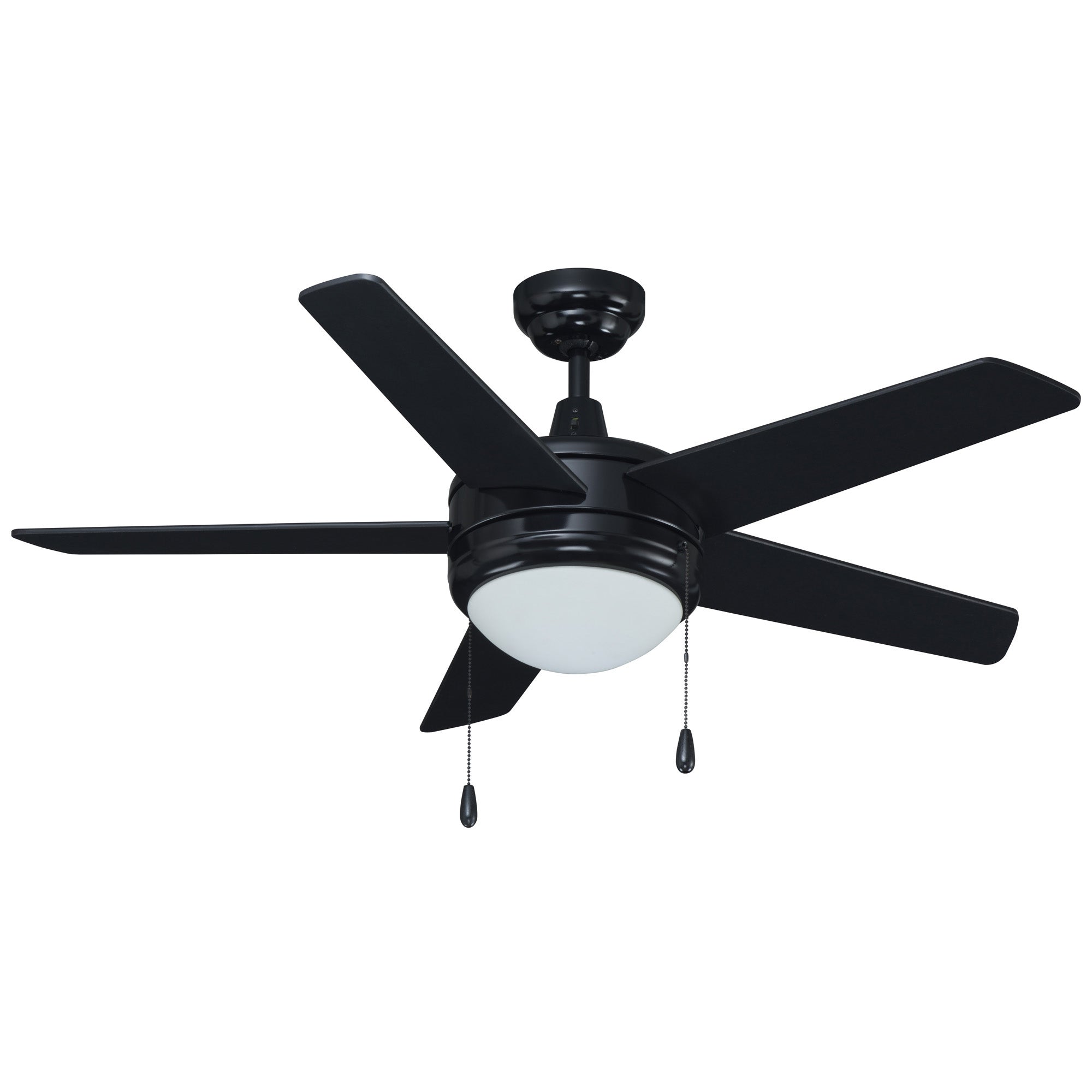 44 Inch Mirage II AC Black Indoor Ceiling Fan 5-Blade Reversible