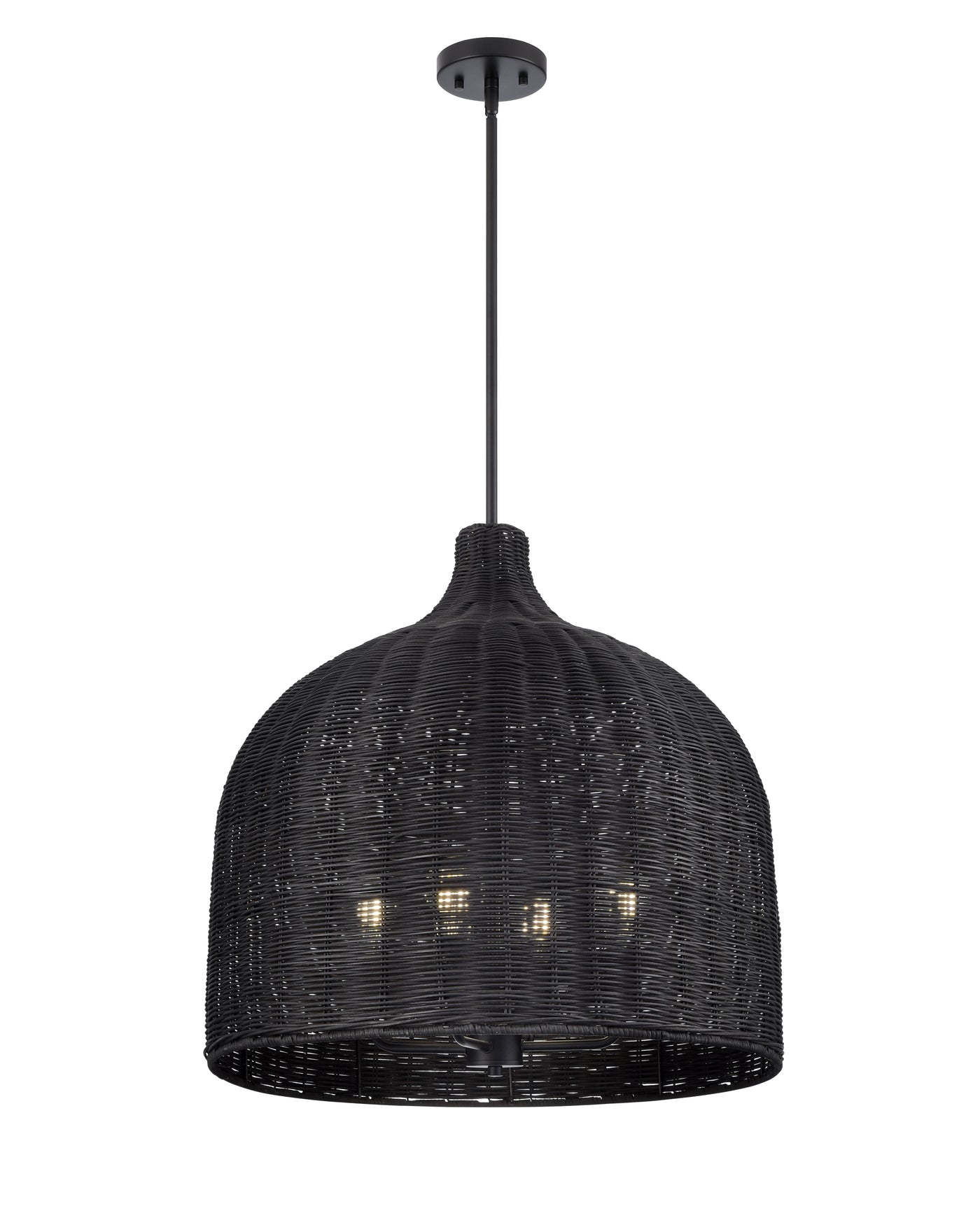 22.5'' Elise Matte Black 4 Light Pendant