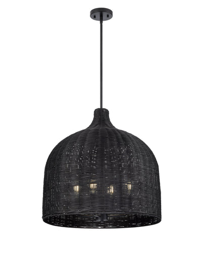 22.5'' Elise Matte Black 4 Light Pendant