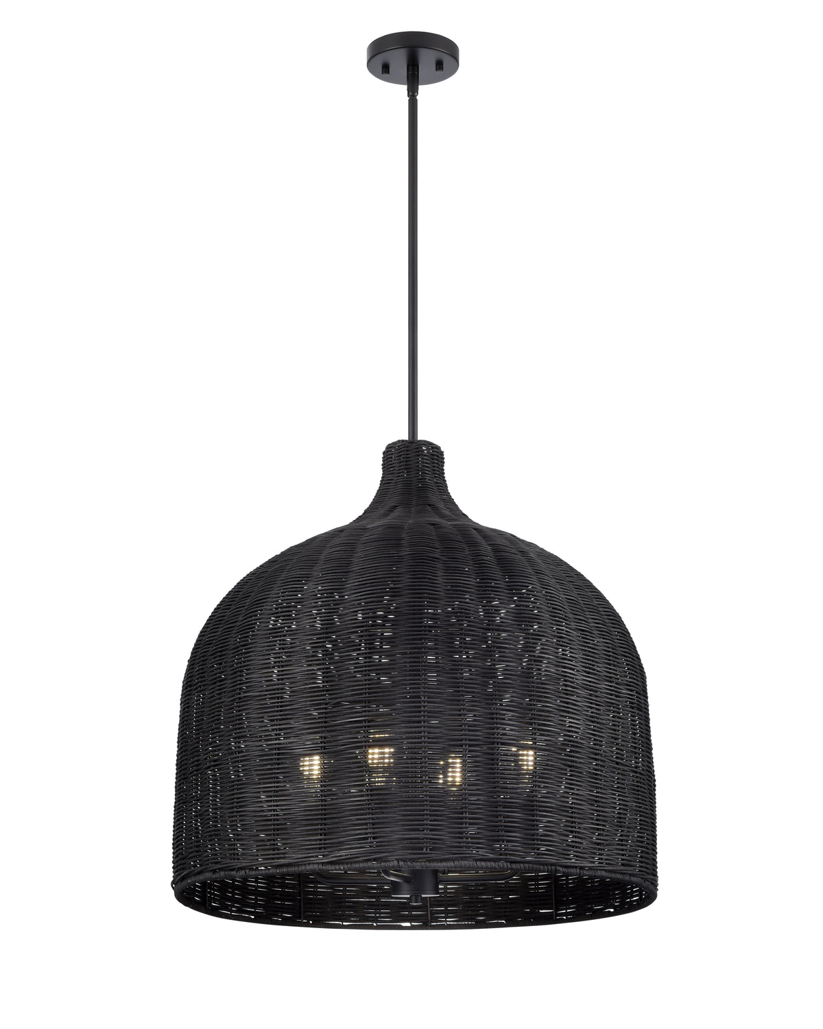 22.5'' Elise Matte Black 4 Light Pendant