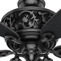 54 inch Promenade ENERGY STAR® Gloss Black Ceiling Fan with LED Light Kit and Handheld Remote