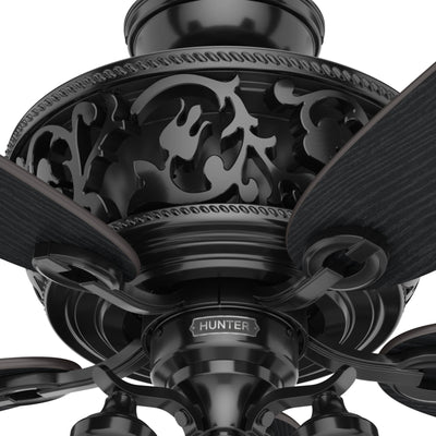 54 inch Promenade ENERGY STAR® Gloss Black Ceiling Fan with LED Light Kit and Handheld Remote