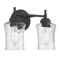 12.75'' Clarvyn Matte Black 2 Light Bath Vanity