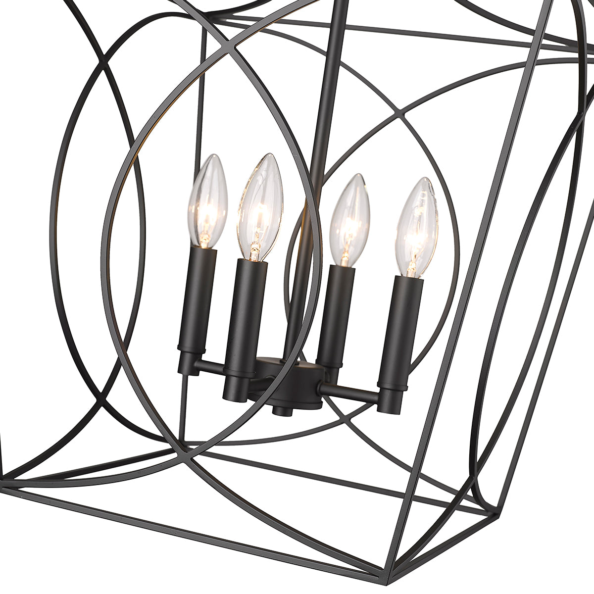21.9'' Tracy Matte Black 4 Light Pendant