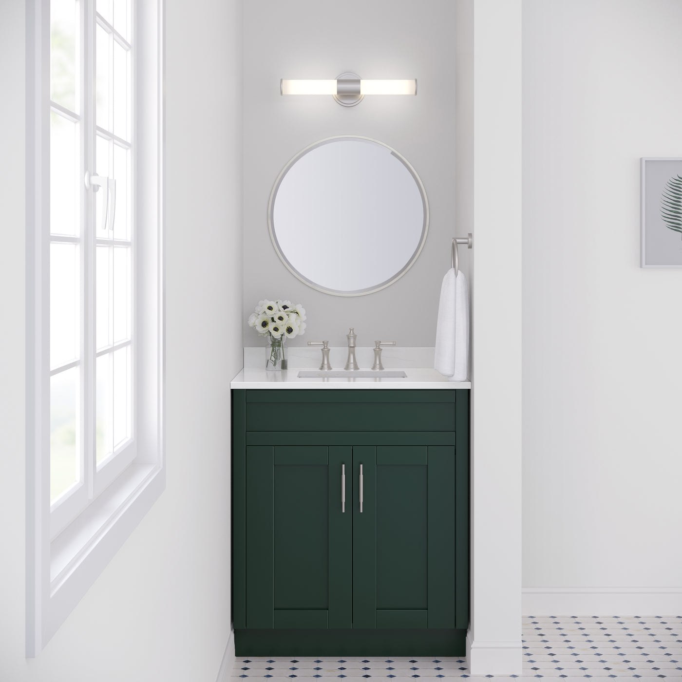 18'' Trumann Brushed Nickel 1 Vanity Light