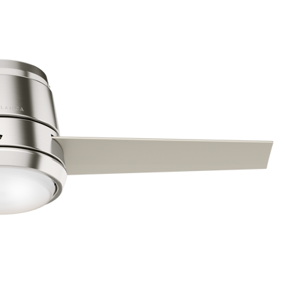 Casablanca 44 inch Commodus Brushed Nickel Low Profile Ceiling Fan with LED Light Kit and Wall Control