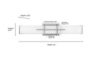 24'' Tocco Modern Gold  Vanity Light