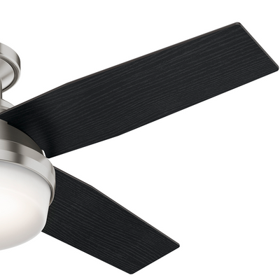 44 inch Dempsey Brushed Nickel Low Profile Ceiling Fan with LED Light Kit and Handheld Remote