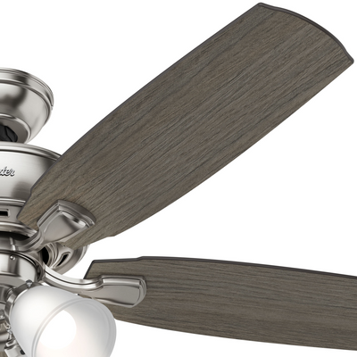 52 inch Amberlin Brushed Nickel Ceiling Fan with LED Light Kit and Pull Chain