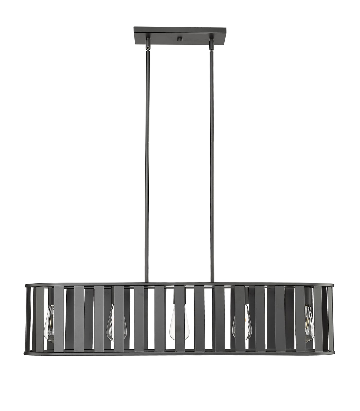 8.75'' Stella Matte Black 5 Light Linear Chandelier