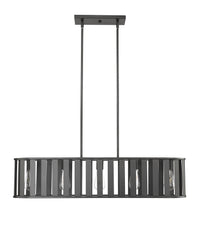8.75'' Stella Matte Black 5 Light Linear Chandelier