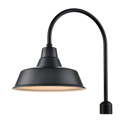 17'' Satin Black Aluminum R Series Classic Warehouse Shade
