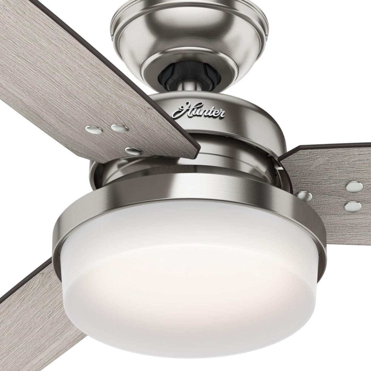 60 inch Sentinel Brushed Nickel Ceiling Fan with LED Light Kit and Handheld Remote