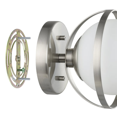 Parker 6-inch 1-light Brushed Nickel Vanity Light with Etched Opal Glass Shade