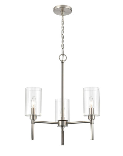 22.25'' Chastine Brushed Nickel 3 Light Chandelier