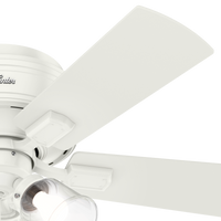 42 inch Crestfield Fresh White Low Profile Ceiling Fan with LED Light Kit and Pull Chain