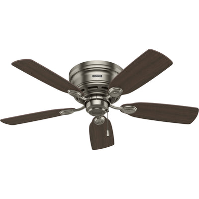 42 inch Low Profile Antique Pewter Low Profile Ceiling Fan and Pull Chain