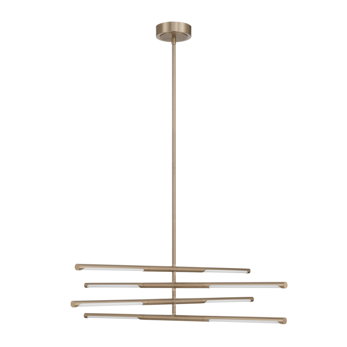 Overture 36-inch 8-light Champagne Gold 5CCT LED Chandelier