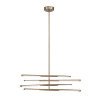 Overture 36-inch 8-light Champagne Gold 5CCT LED Chandelier