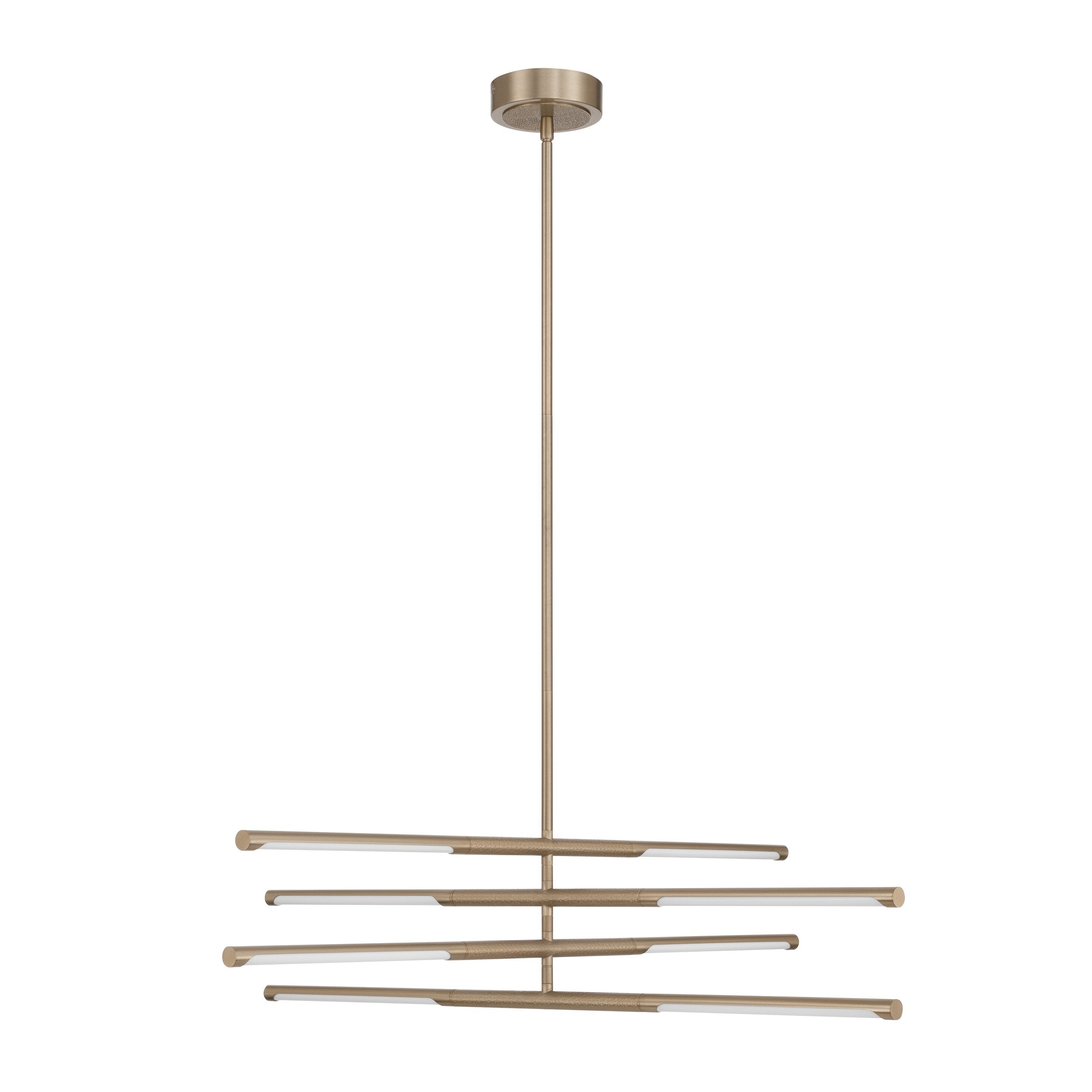 Overture 36-inch 8-light Champagne Gold 5CCT LED Chandelier