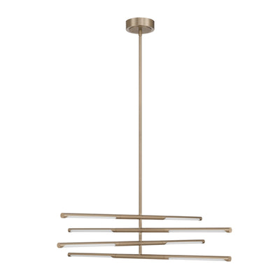 Overture 36-inch 8-light Champagne Gold 5CCT LED Chandelier