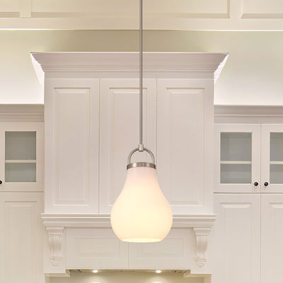 Mansfield 12-inch 1-light Champagne Gold Pendant Light with Opal Glass Shade