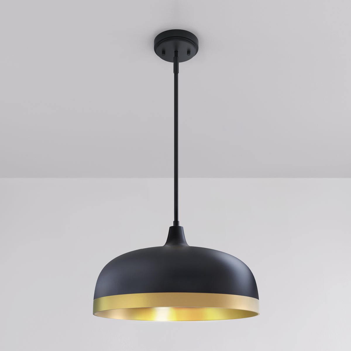 10'' Amarra Matte Black 3 Light Pendant