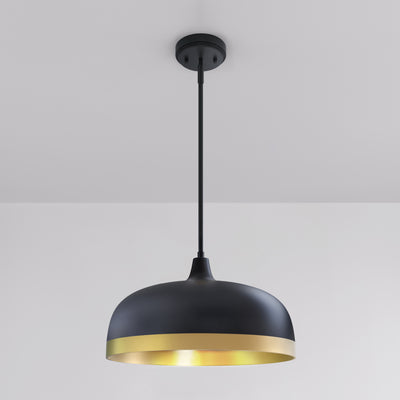 10'' Amarra Matte Black 3 Light Pendant