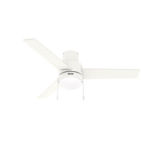 52 inch Brunner Matte White Low Profile Ceiling Fan with LED Light Kit and Pull Chain