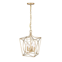 16.3'' Tracy Painted Modern Gold 4 Light Pendant