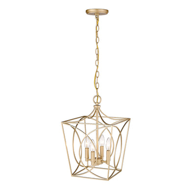 16.3'' Tracy Painted Modern Gold 4 Light Pendant