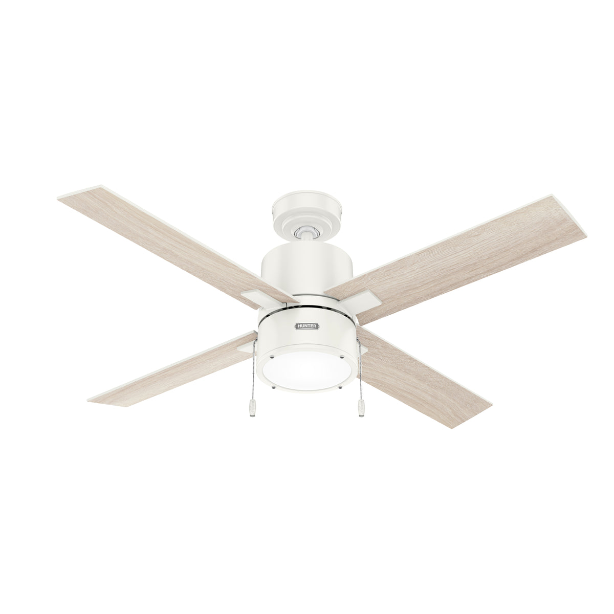 52 inch Beck Fresh White Ceiling Fan with LED Light Kit and Pull Chain