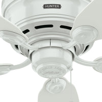 42 inch Low Profile White Low Profile Ceiling Fan and Pull Chain