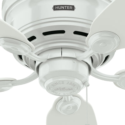 42 inch Low Profile White Low Profile Ceiling Fan and Pull Chain