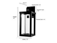 7.5'' Dumont Powder Coated Black  Light Wall Sconce