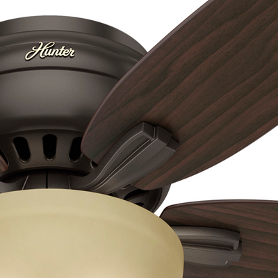 52 inch Newsome Premier Bronze Low Profile Ceiling Fan with LED Light Kit and Pull Chain