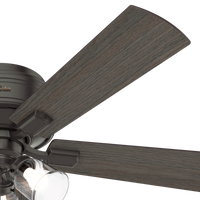 52 inch Crestfield Noble Bronze Low Profile Ceiling Fan with LED Light Kit and Pull Chain