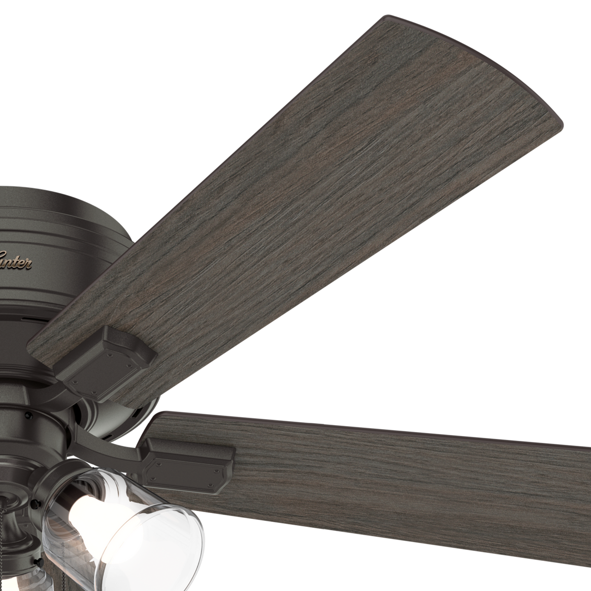 52 inch Crestfield Noble Bronze Low Profile Ceiling Fan with LED Light Kit and Pull Chain