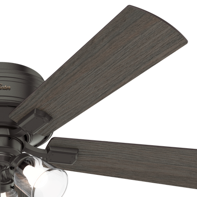 52 inch Crestfield Noble Bronze Low Profile Ceiling Fan with LED Light Kit and Pull Chain