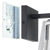 Valentin 4-inch 1-light Matte Black Vanity Light with Clear Pressed Glass Shade