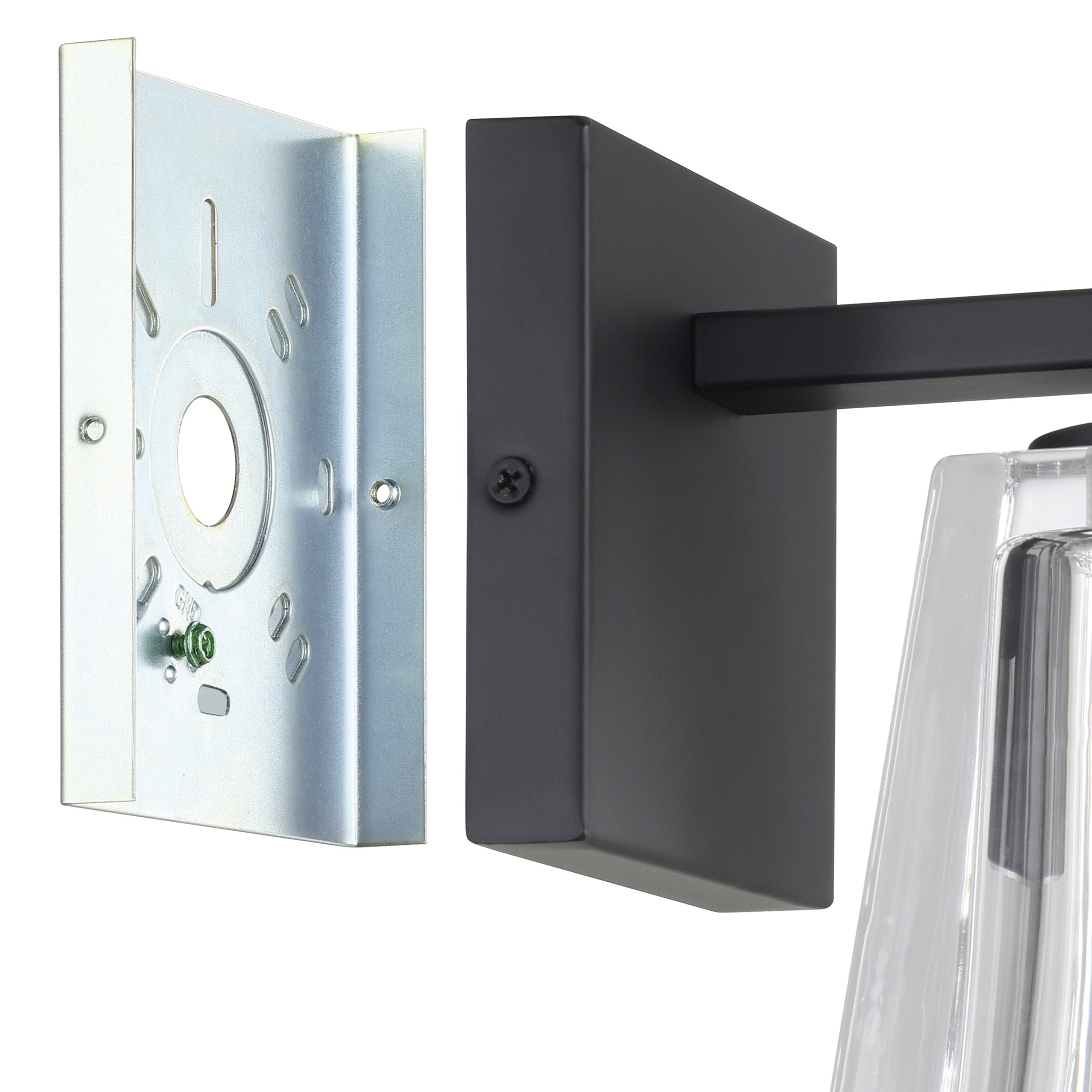 Valentin 4-inch 1-light Matte Black Vanity Light with Clear Pressed Glass Shade