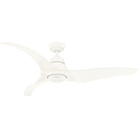 Casablanca 60 inch Stingray ENERGY STAR® Matte White Damp Rated Ceiling Fan with LED Light Kit and Handheld Remote