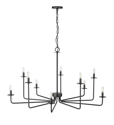 27'' Marceline Matte Black 10 Light Chandelier