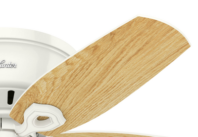 42 inch Builder Snow White Low Profile Ceiling Fan with LED Light Kit and Pull Chain