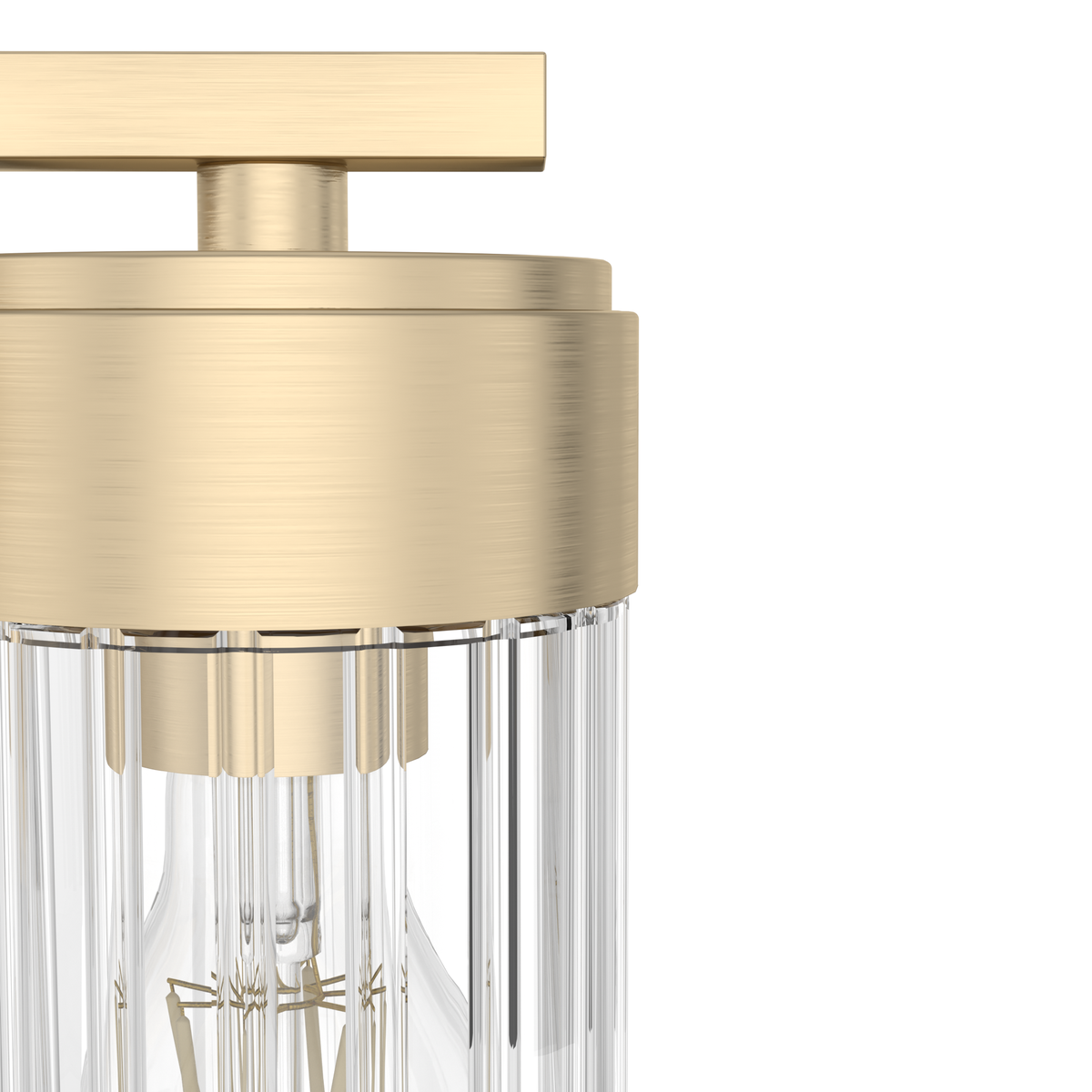 Gatz 22.25-inch 3-light Alturas Gold Vanity Light with Clear Fluted Glass
