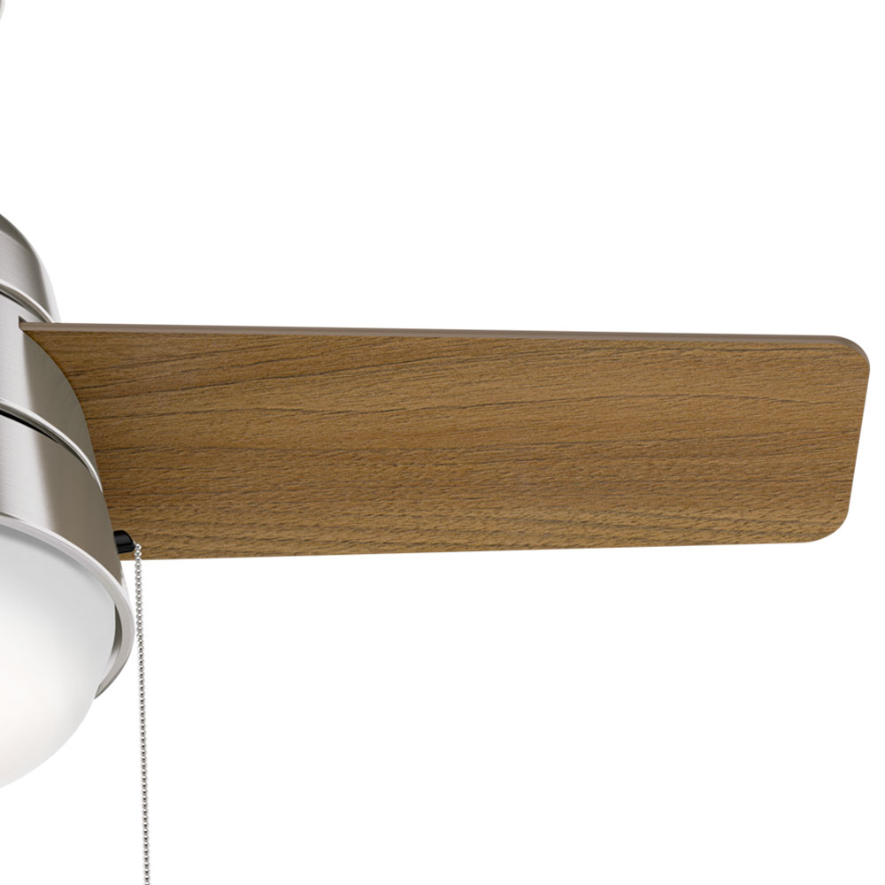 36 inch Aker Brushed Nickel Ceiling Fan with LED Light Kit and Pull Chain