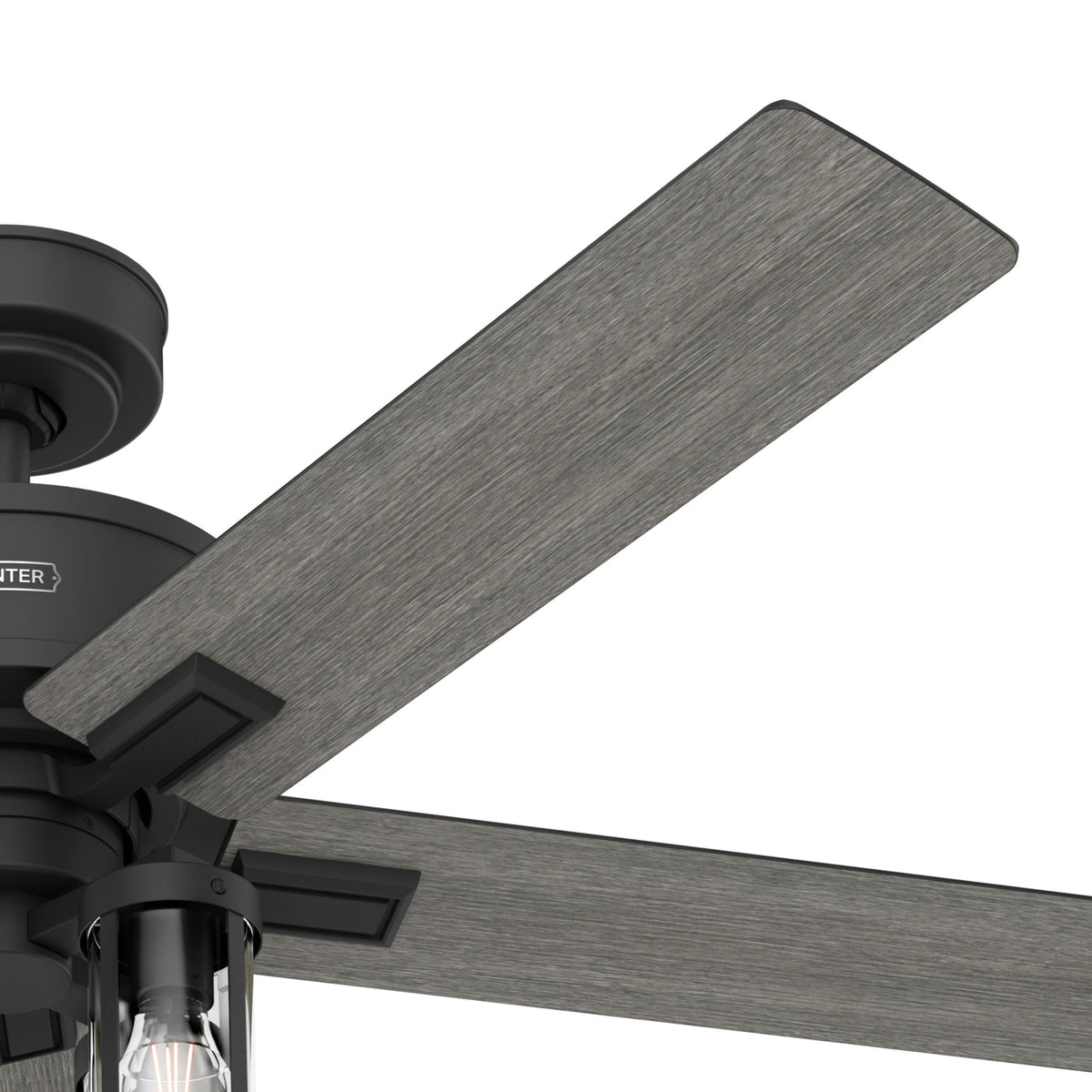 52 inch Astwood II  Matte Black Ceiling Fan with LED Light Kit and Handheld Remote
